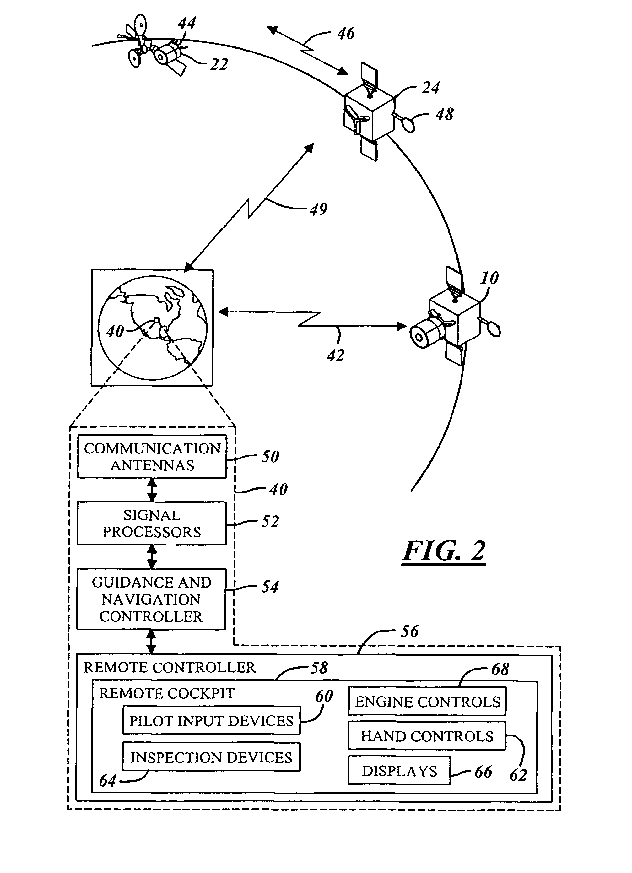 Two part spacecraft servicing vehicle system with universal docking adaptor