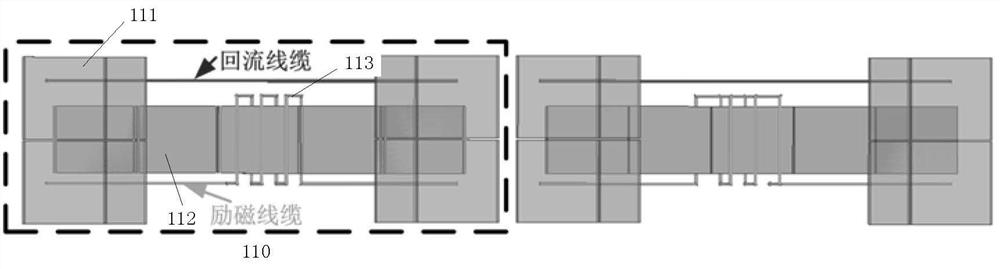 Modular non-salient pole type power supply rail applied to dynamic wireless power supply of mobile equipment