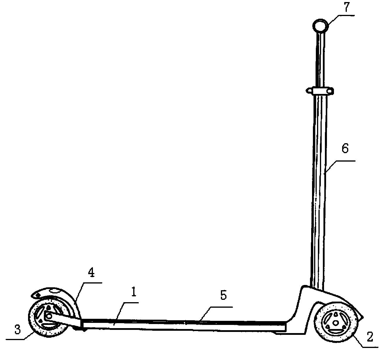 Scooter with LED lamp