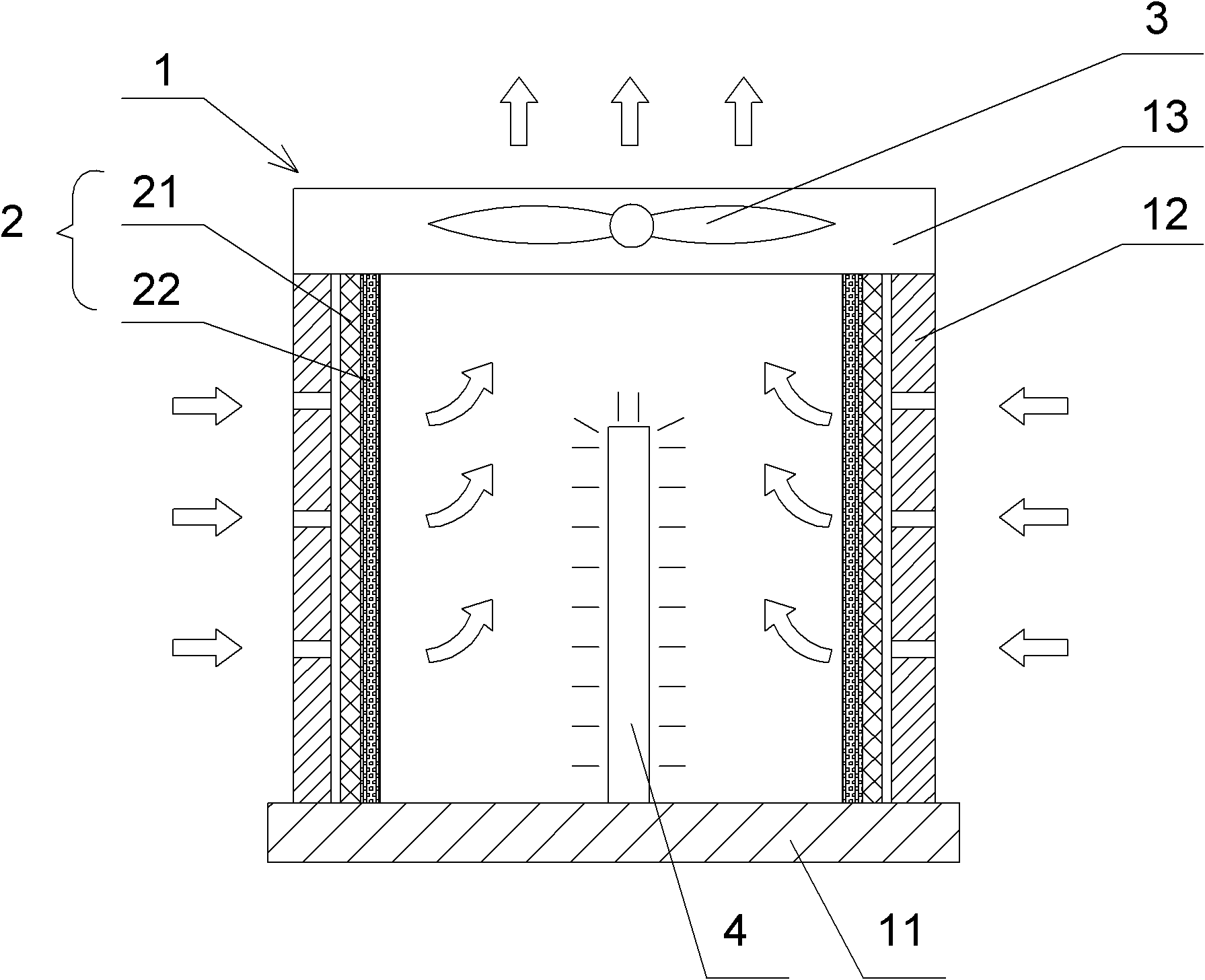 Adsorption-degradation filter element and air purifier using same