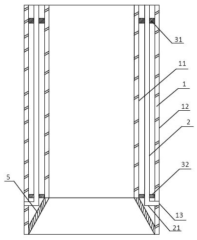 Immersed tube cement mixing pile, construction process and immersed tube device