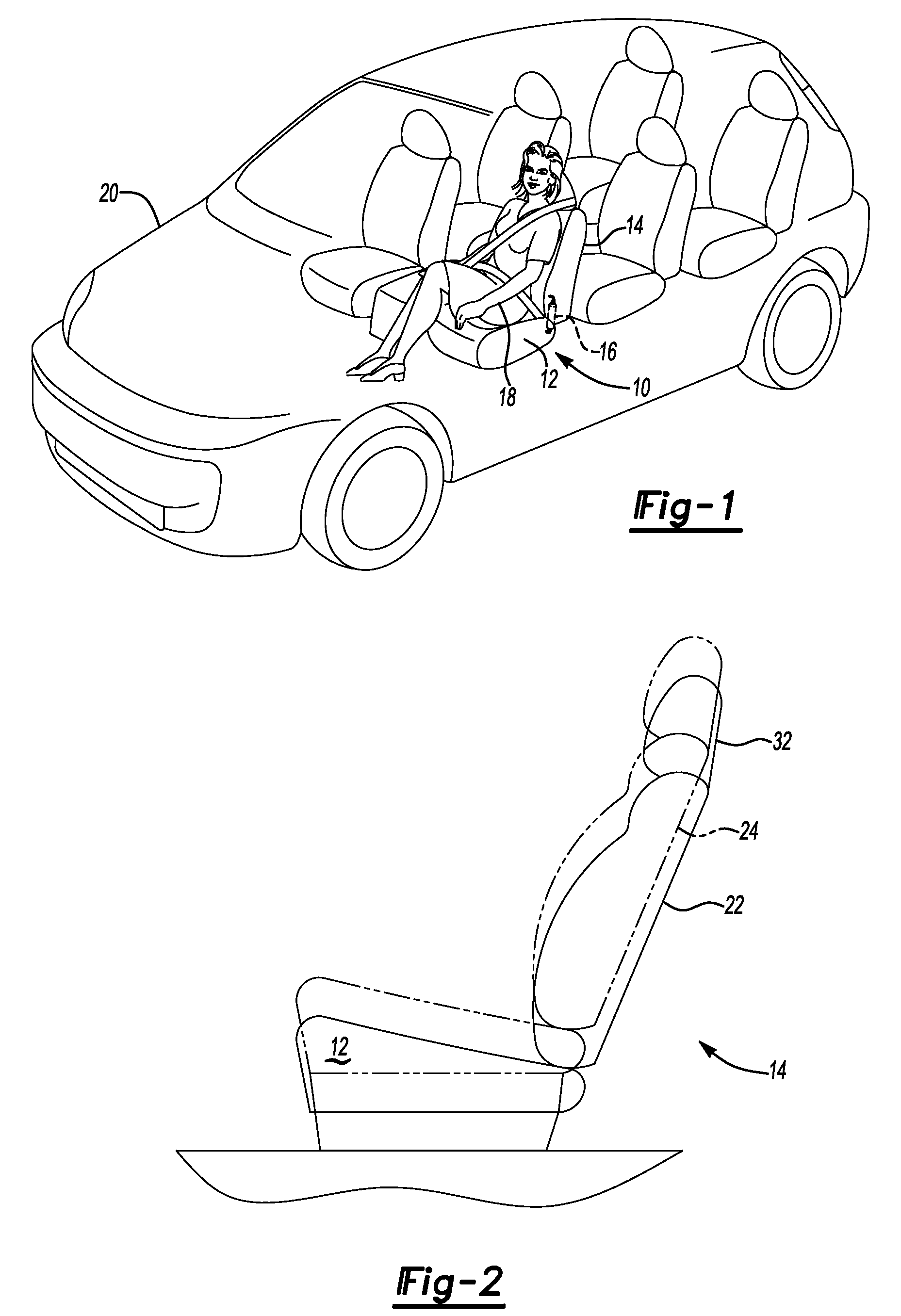 Vehicle seat stabilization system and a stabilization device