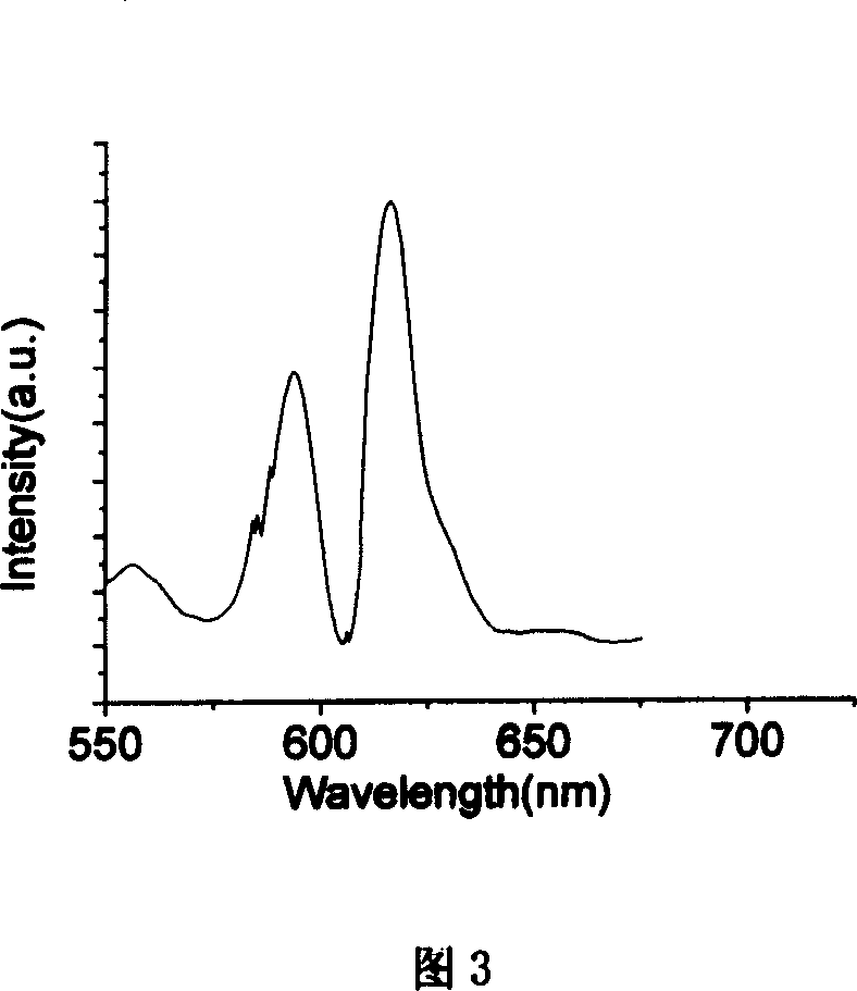 Monocline type gadolinium aluminate based fluorescent powder and method for making same