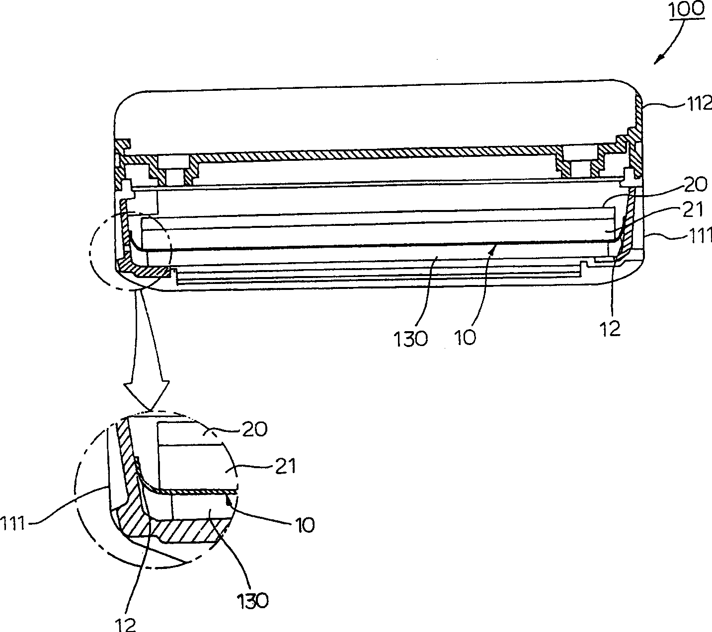 Earthing device for portable radio communication terminal