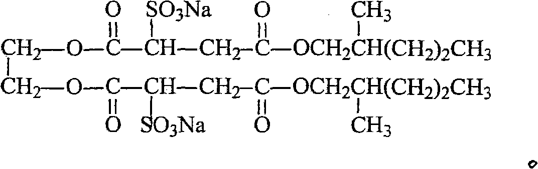 Ethylene glycol bi-sulpho succinic acid bi(2-methyl amyl) artesunate and production method thereof