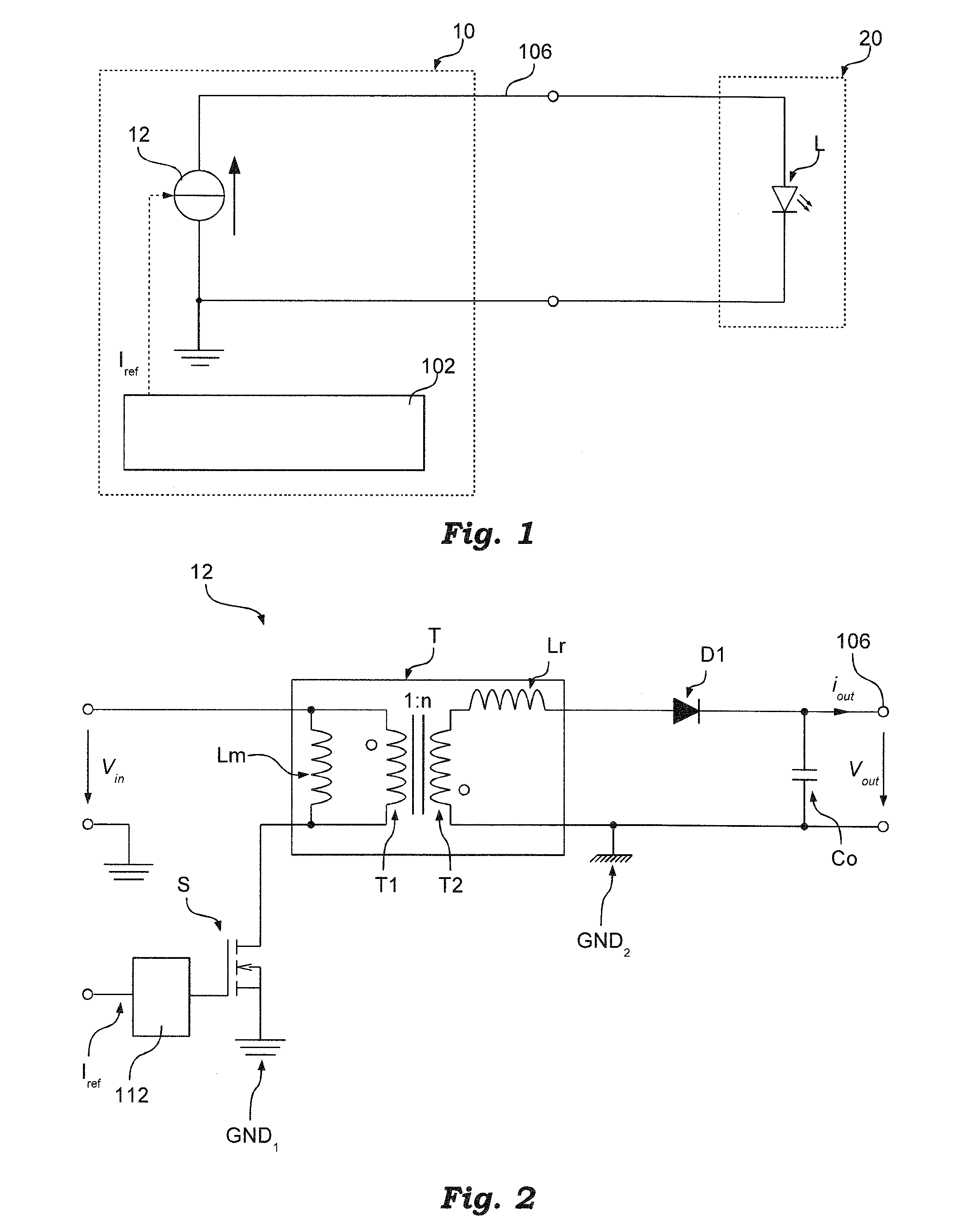 Electronic converter, and related lighting system and method of operating an electronic converter