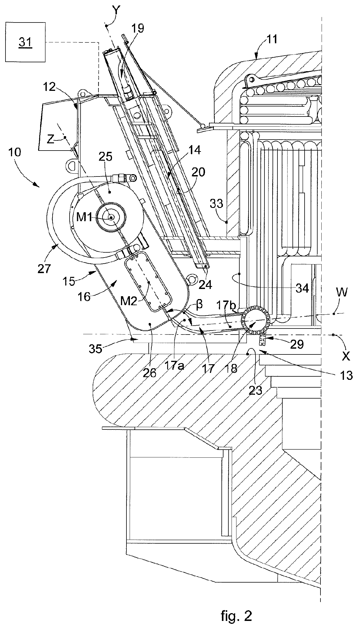 Slag door for a melting furnace