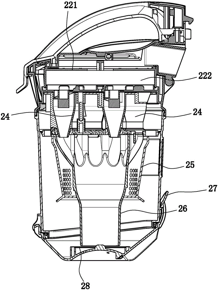 Flow-splitting multi-air-channel dust collecting device
