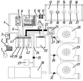 Integrated control circuit of biomass cooking range
