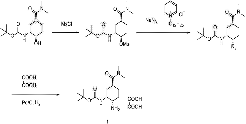 Synthesis method of edoxaban intermediate and intermediate product