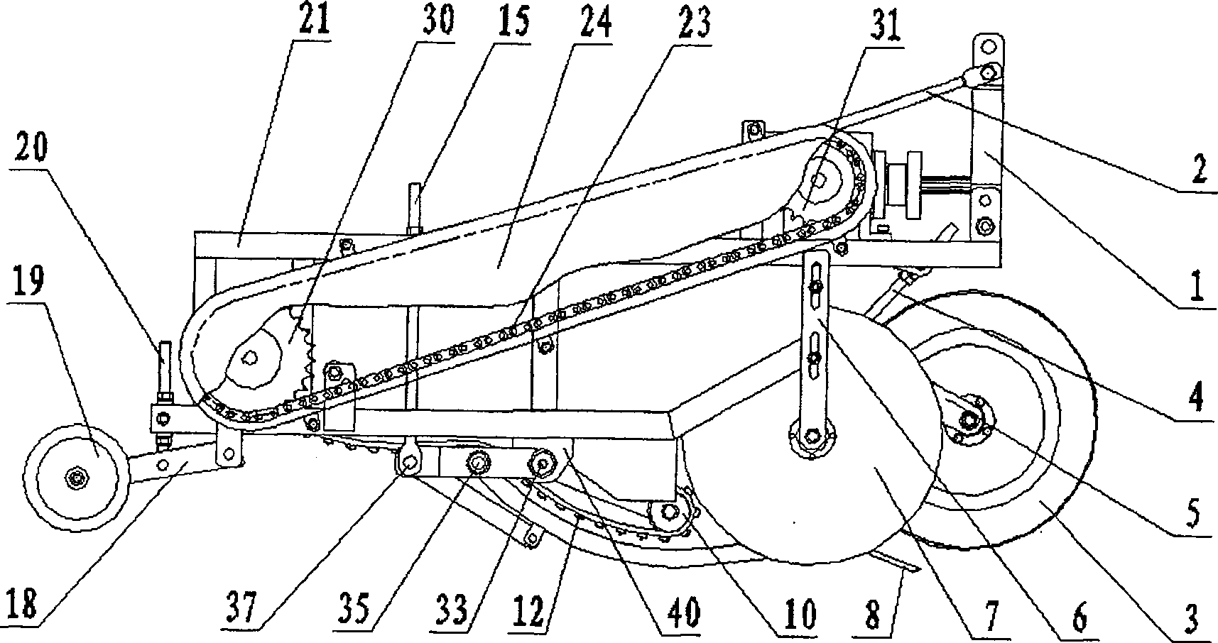 Harvester for potatoes