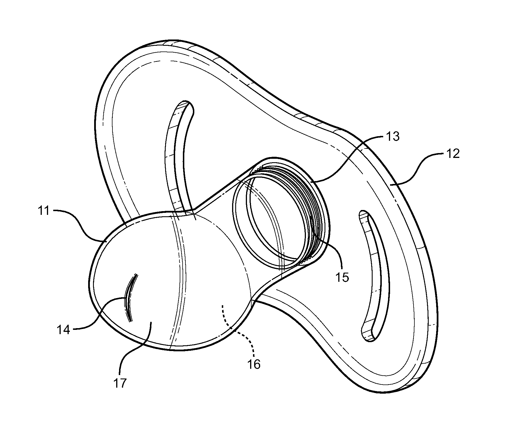 Liquid Fillable and Liquid Communicating Pacifier