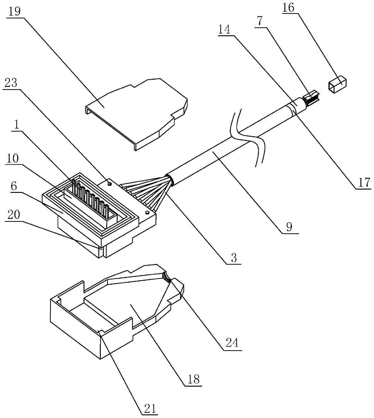 A connection line for a car sensor