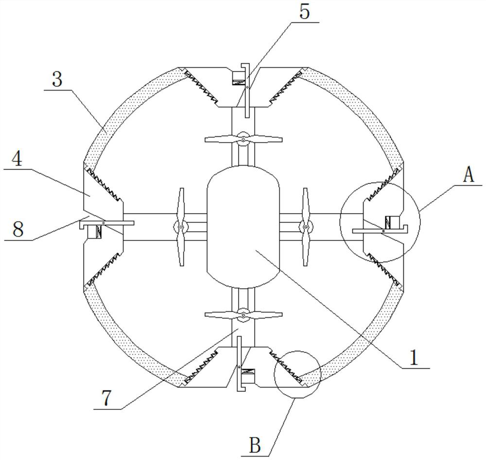 Magnetic combined spherical unmanned aerial vehicle