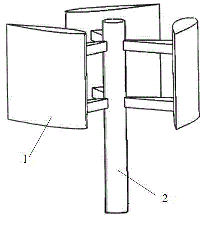 Wind energy heating device of airfoil fan with vertical shaft