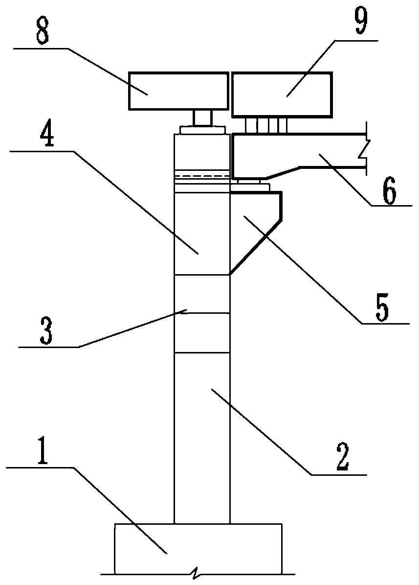 Transition system for butt joint of straddle-type monorail section turnout beam and station