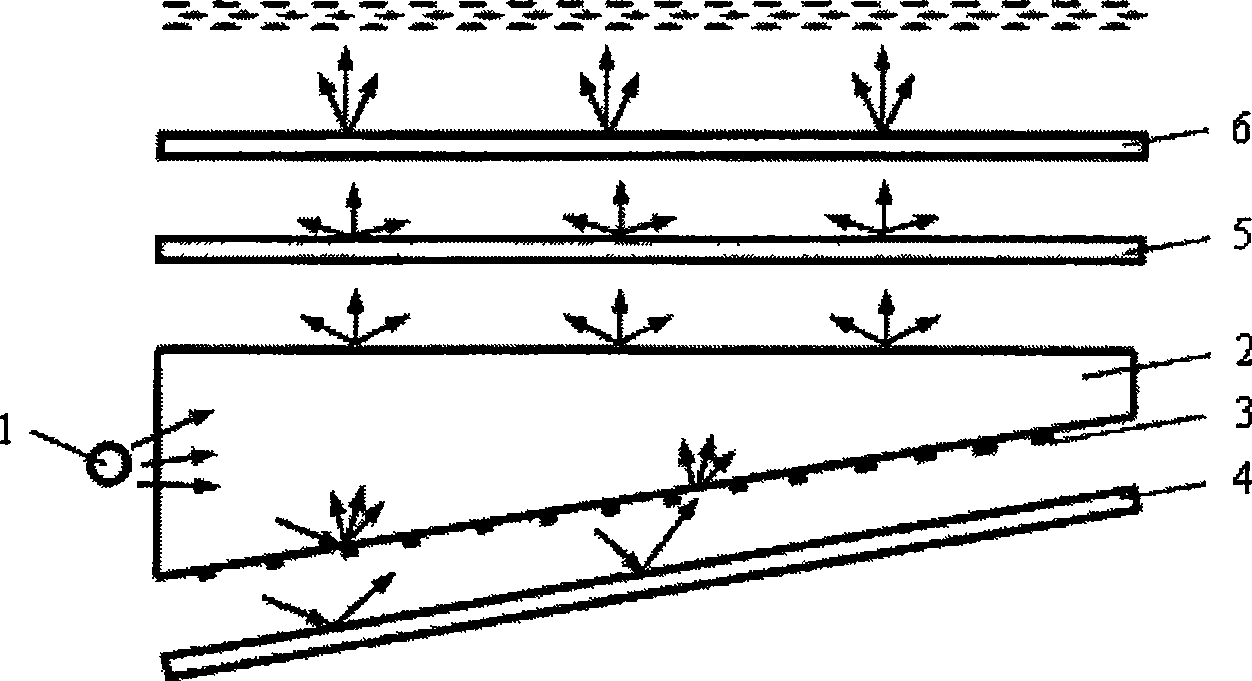 Backlight source system made based on hologram technique