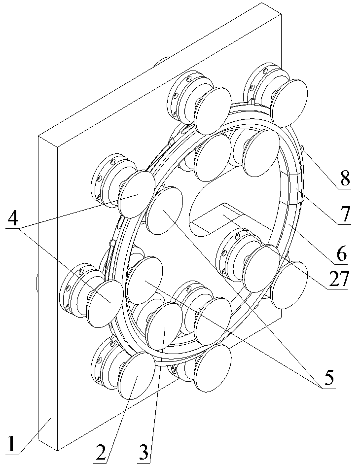 Symmetrically supported rotary tool head