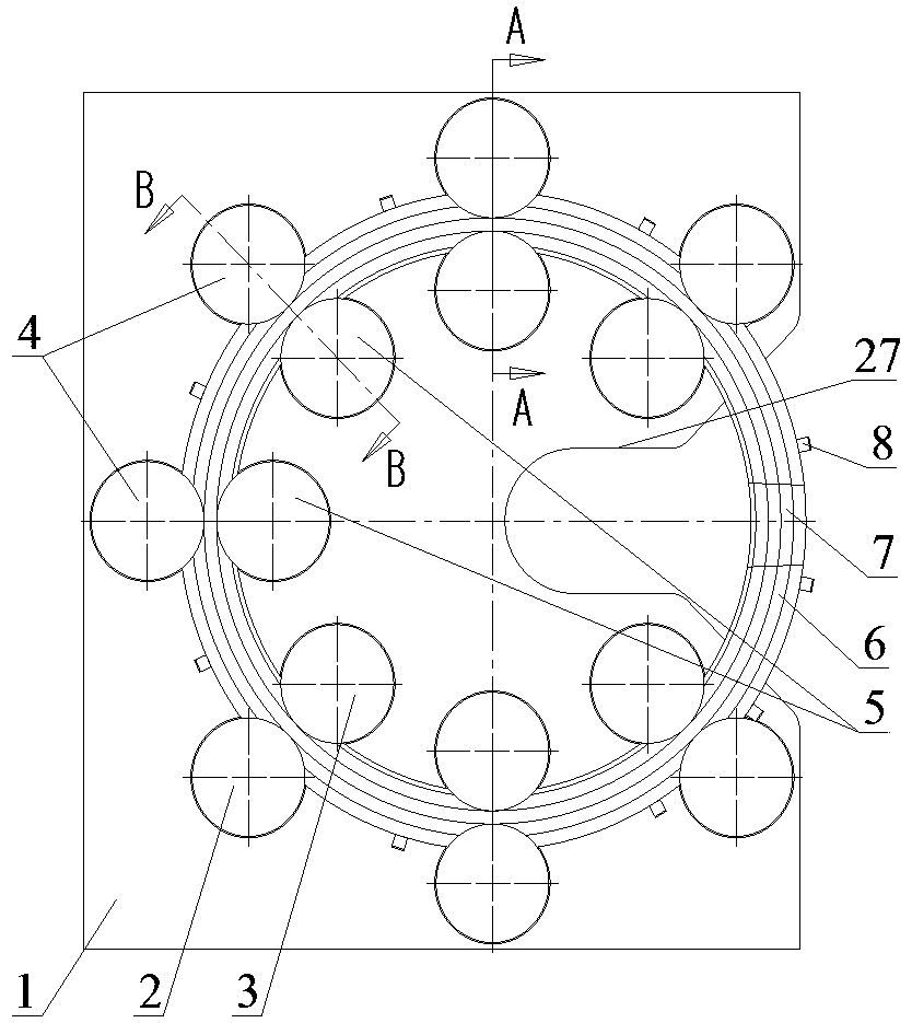 Symmetrically supported rotary tool head