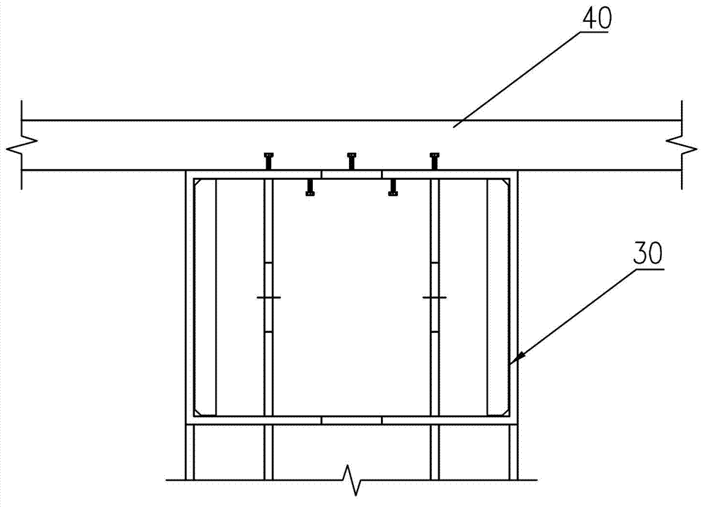Steel box component and steel box-concrete combined U-shaped girder composed of same