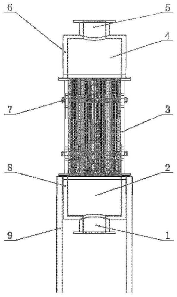 High-temperature gas-liquid plate heat exchanger resistant to sudden temperature change