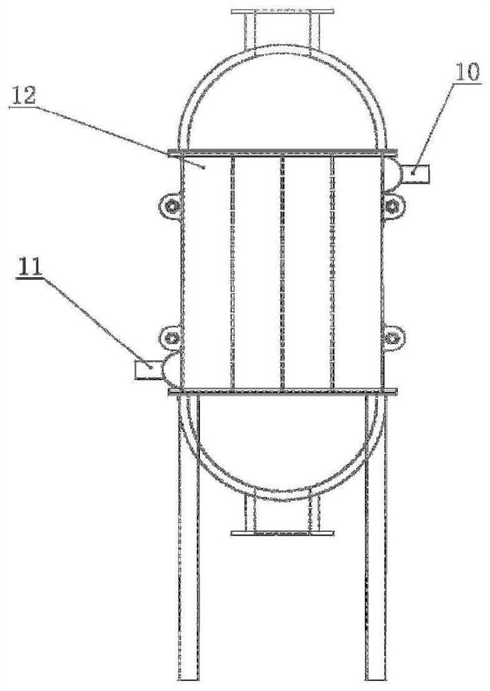 High-temperature gas-liquid plate heat exchanger resistant to sudden temperature change