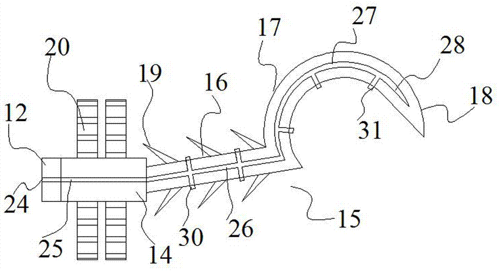 Grass-collecting grass-chopping mechanism for rotary cultivator