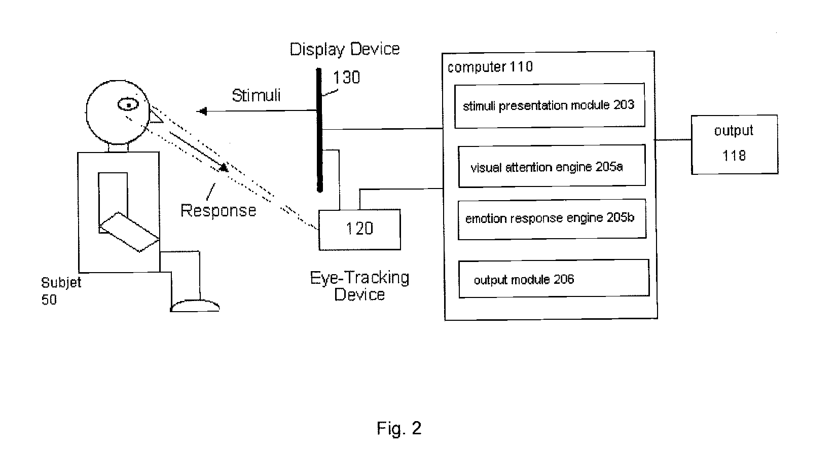 Visual attention and emotional response detection and display system