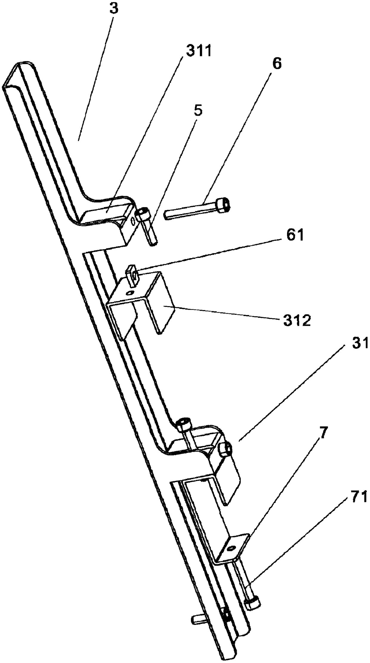 Joint screen supporting structure