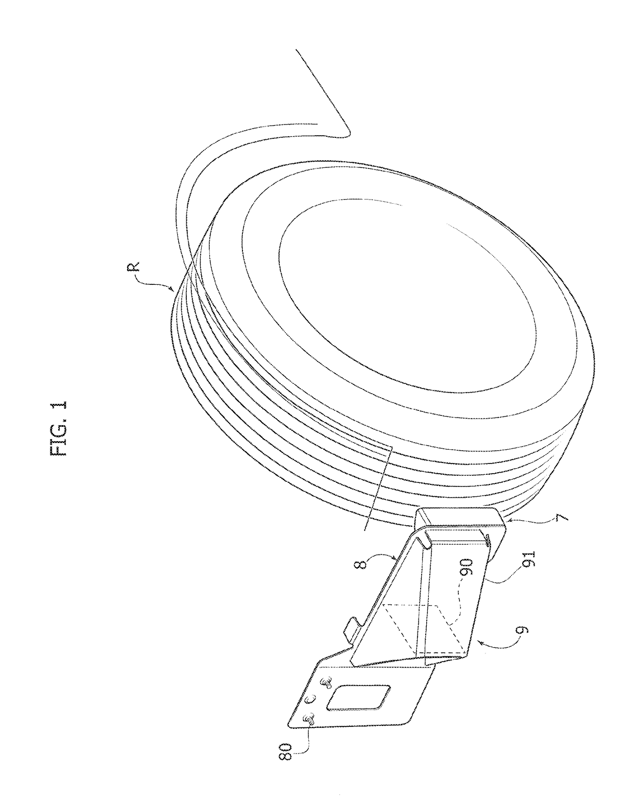 Safety device for orienting a motor-vehicle front wheel transversally to the longitudinal direction following a collision