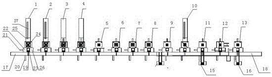 A combined firework automatic assembly production method and assembly production line