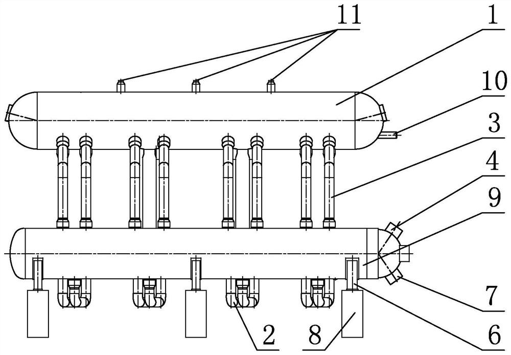 Steam generating device for high-power solar-thermal power station