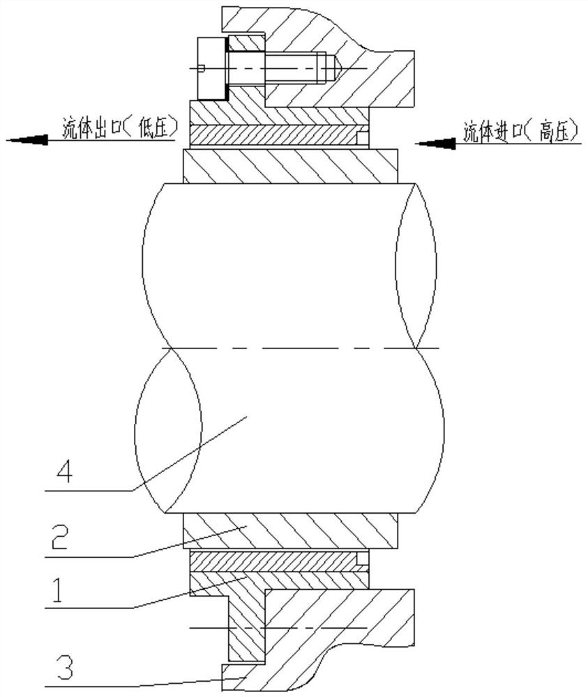A damping and sealing device for a high-power hydrogen-oxygen turbo pump