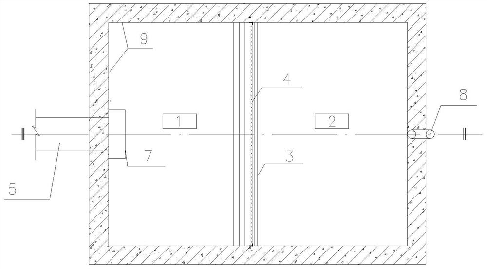 Double-area linkage and siphon drainage desilting basin