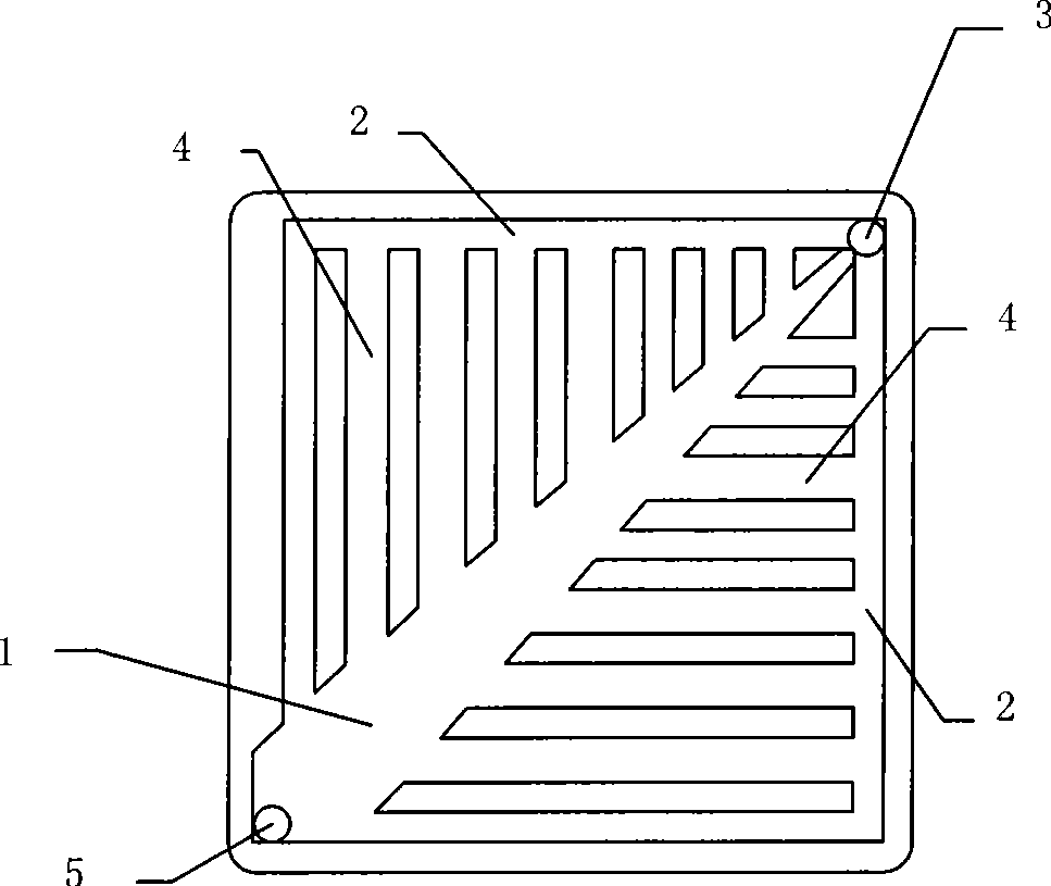 Leaf vein shaped fuel cell flow field plate