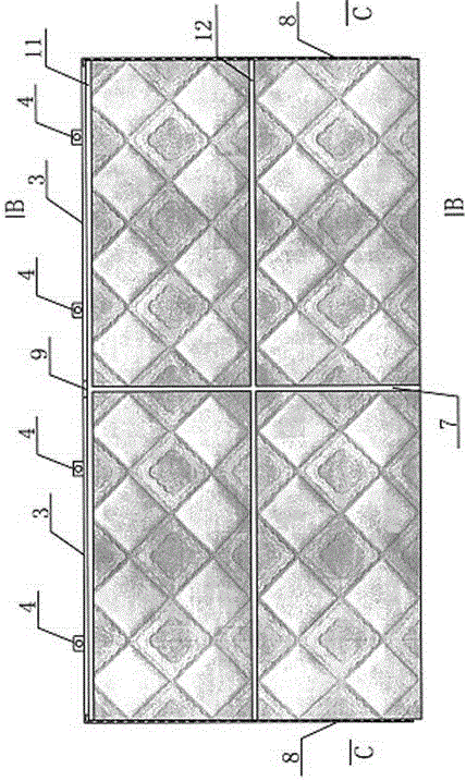 External thermal insulation cement decoration panel provided with embedded punched metal strips at two side ends and assembling method thereof