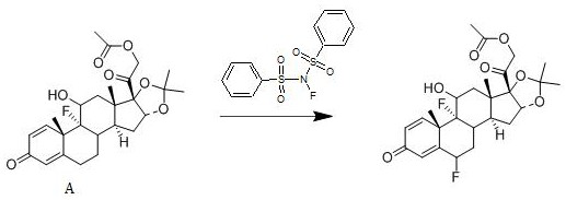 A kind of synthetic method of fluocinolone acetate