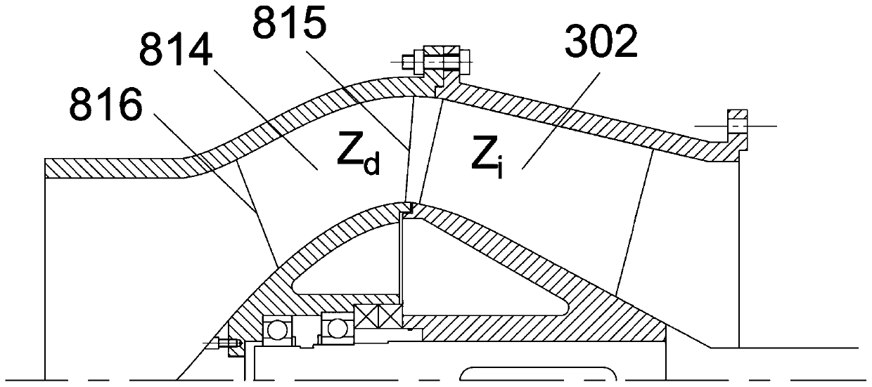 Multi-channel water-jet propulsion pump with guide vanes with unequal number of blades