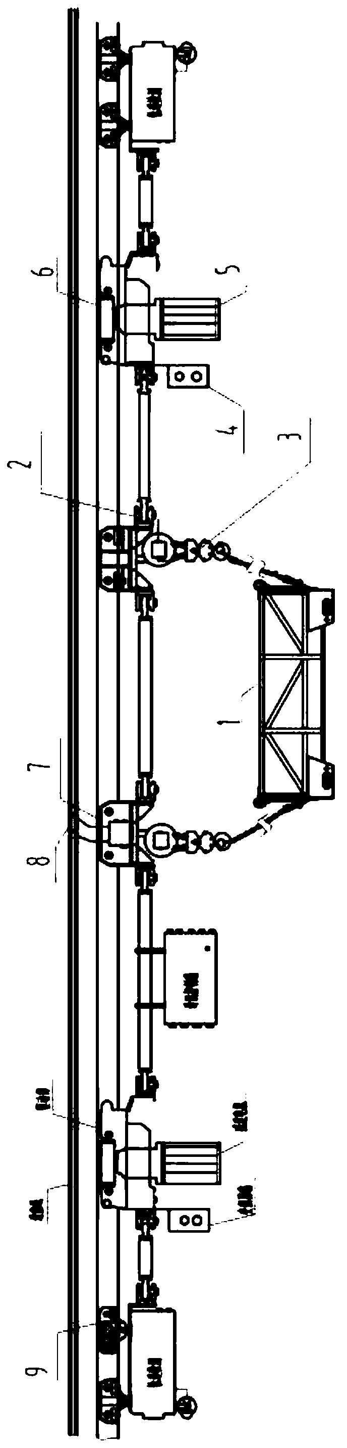 Automatic driving stringing monorail crane