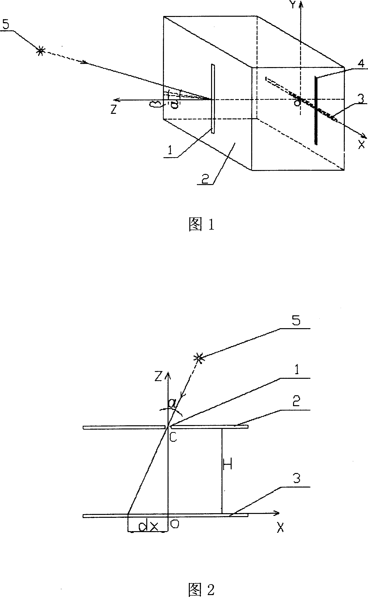 Angle measuring probe for motion optical target