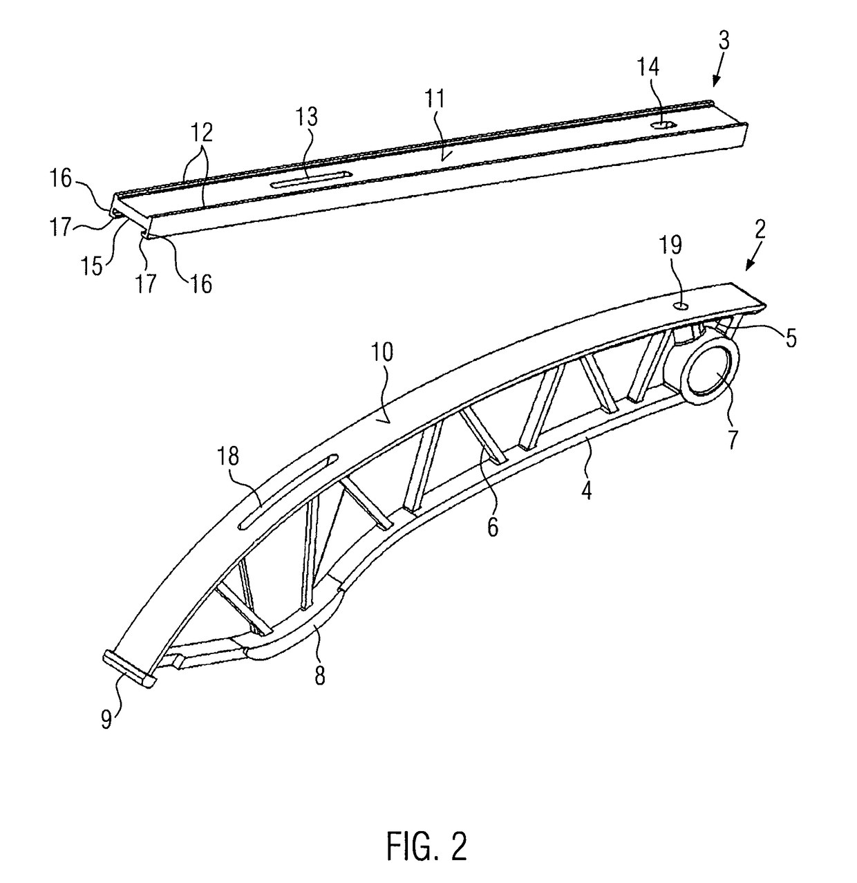 Tensioning or guide rail having an extruded sliding lining body