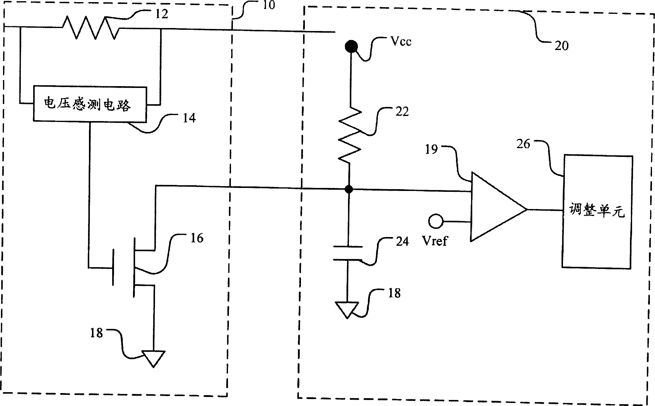 Circuit and method for regulating portable device work efficiency according to power converter specification