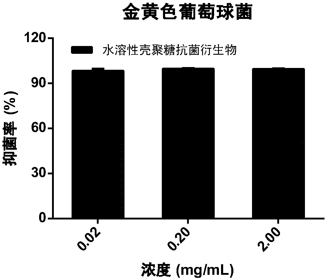Water-soluble chitosan antibacterial derivative and preparation method thereof