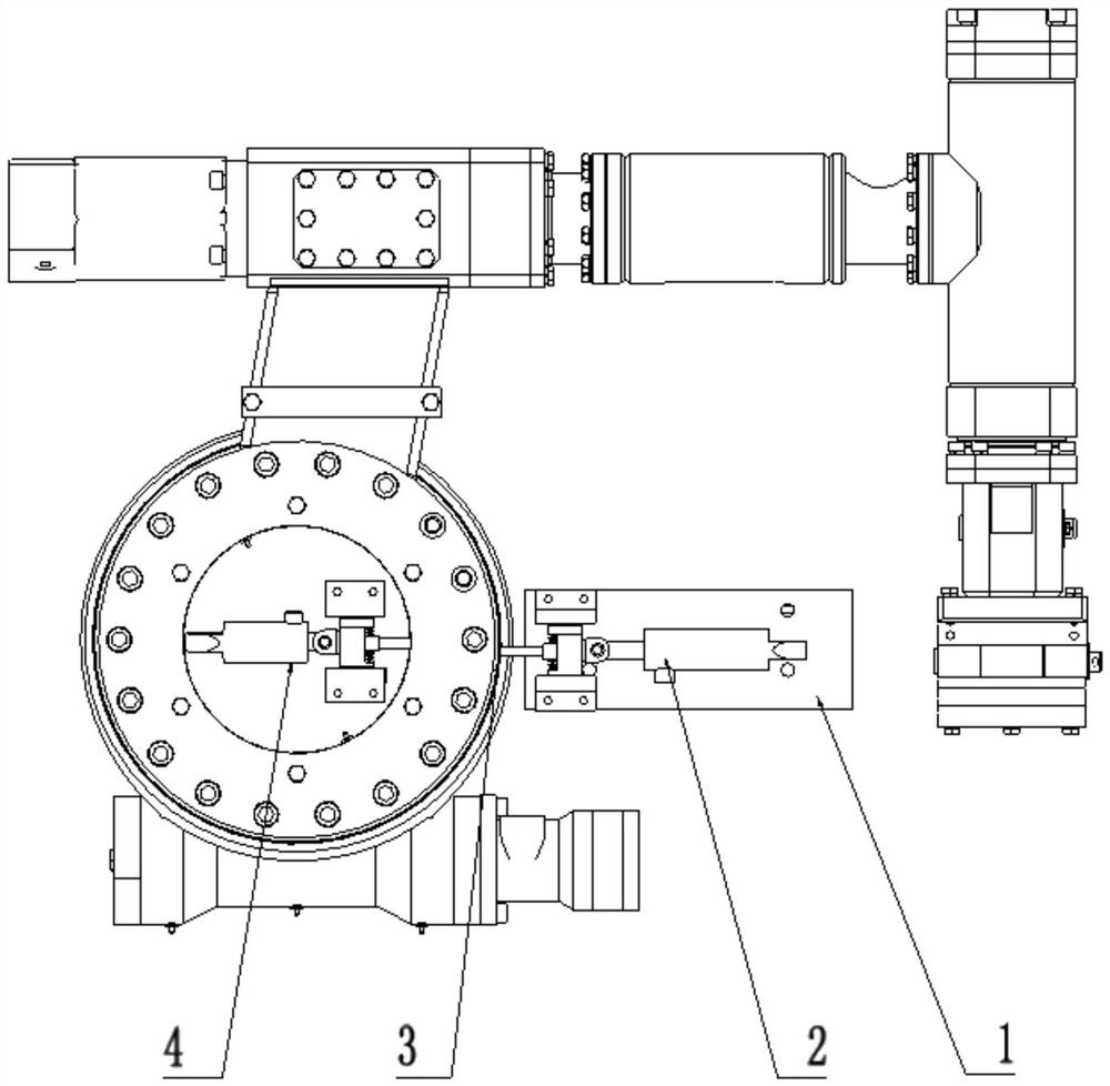 Limiting plug pin and drill rod mechanical arm applying limiting plug pin