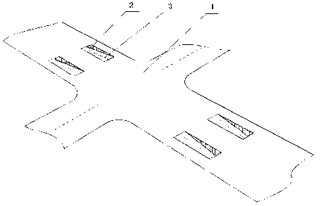 U-shaped turnabout culvert road for realizing micro interchange at level crossing of urban built-up area