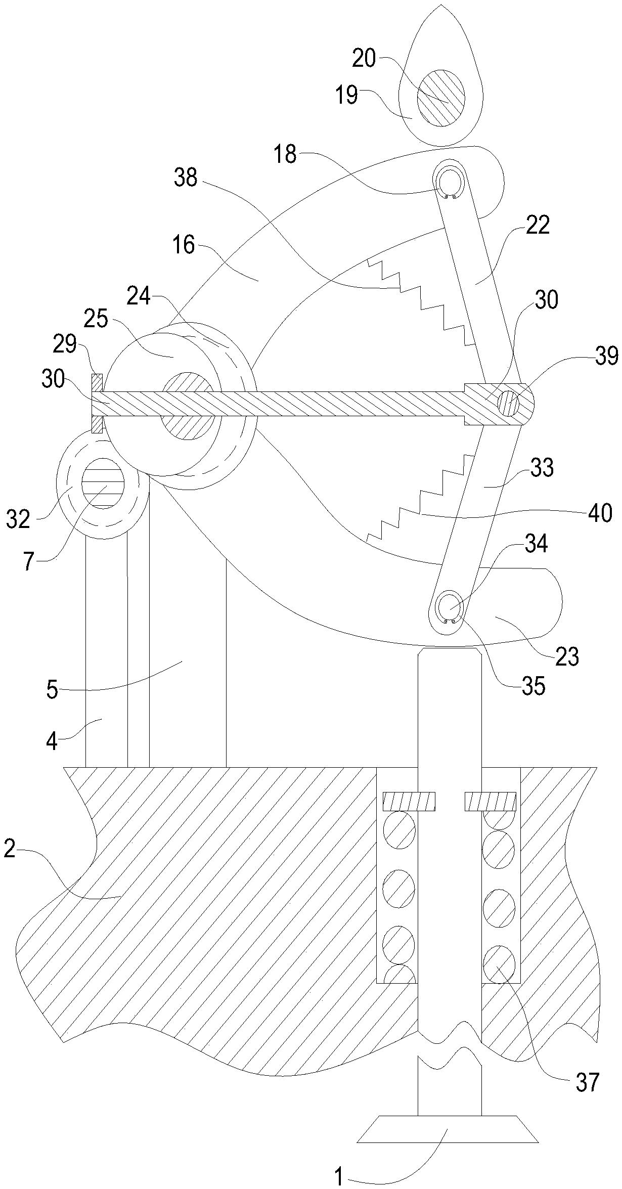 Engine pull rod type variable valve device