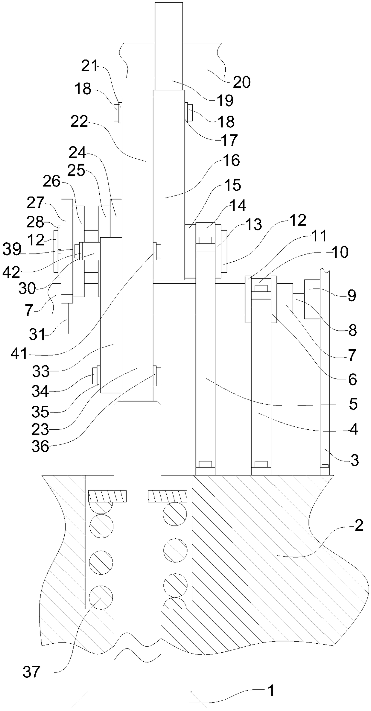 Engine pull rod type variable valve device