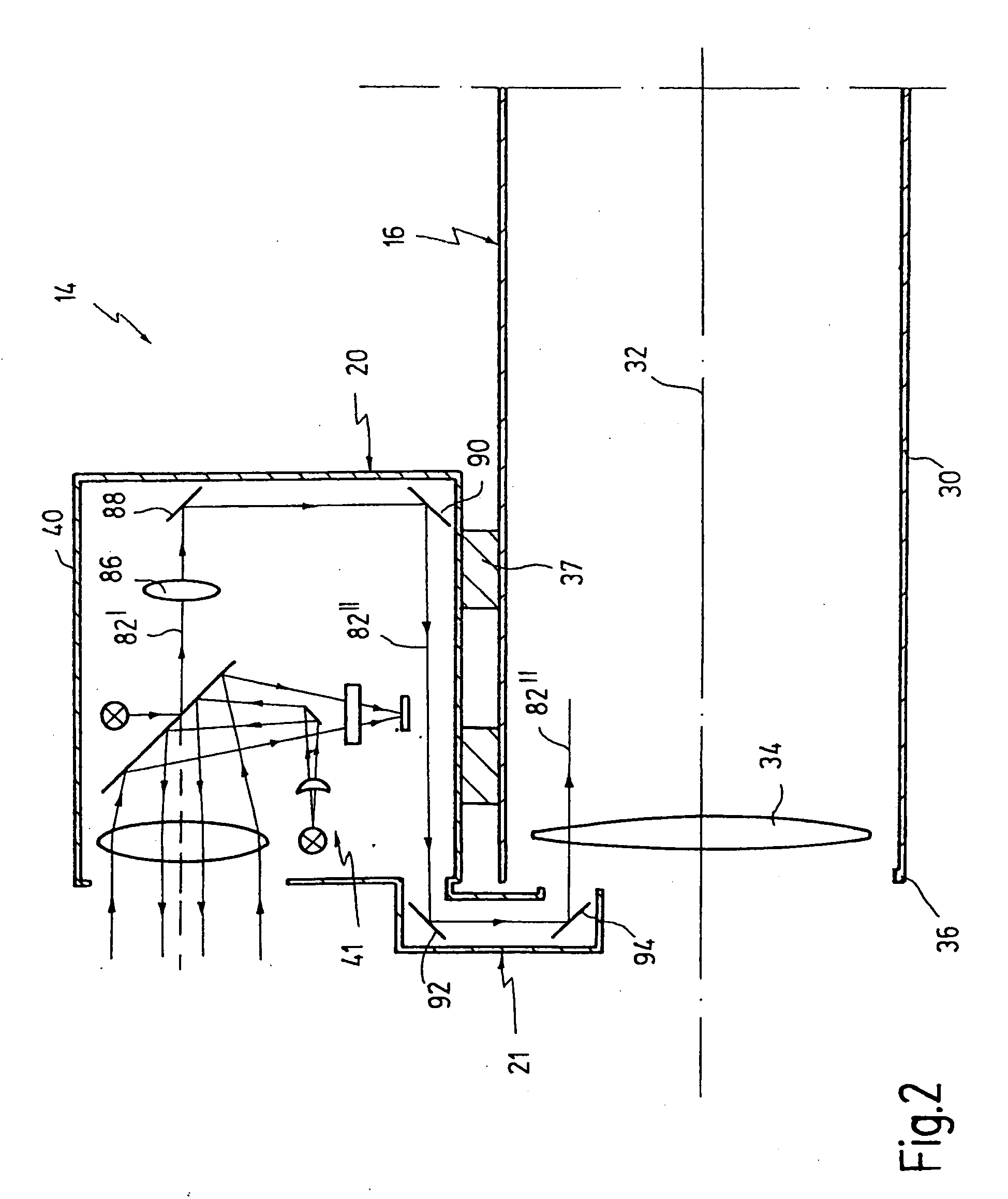 Apparatus and method for detecting optical systems in a terrain