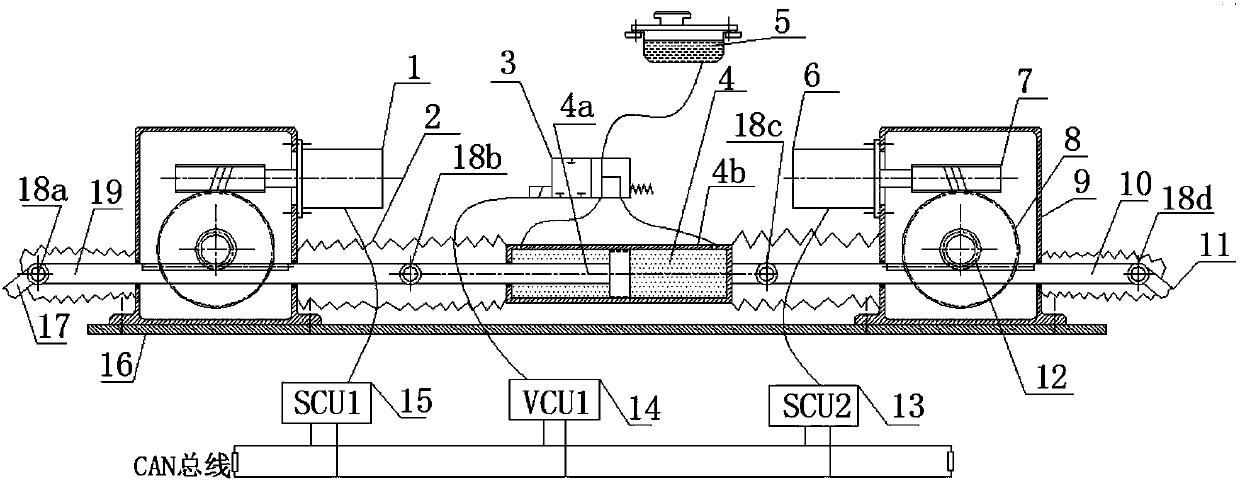 A controllable hydraulic locking type left and right wheel independent steering mechanism