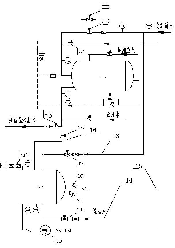 Protection device for filter element type high temperature iron removal filter